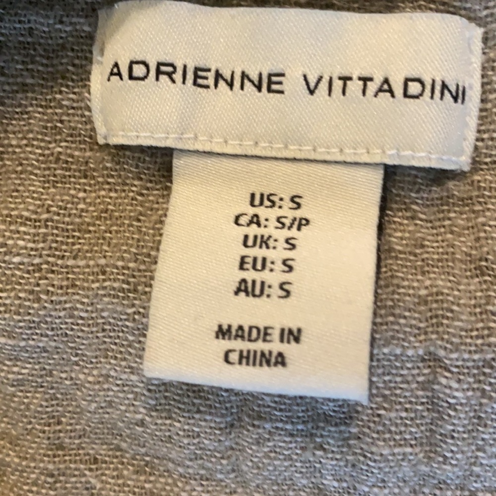 Adrienne Vittadini Linen Blend Jacket Beige Small S EUC - Picture 3 of 7